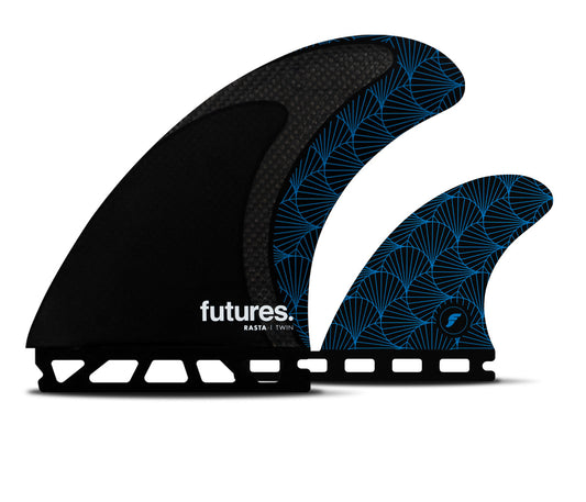 Quilhas Futures Rasta Twin + 1 Honeycomb Carbono