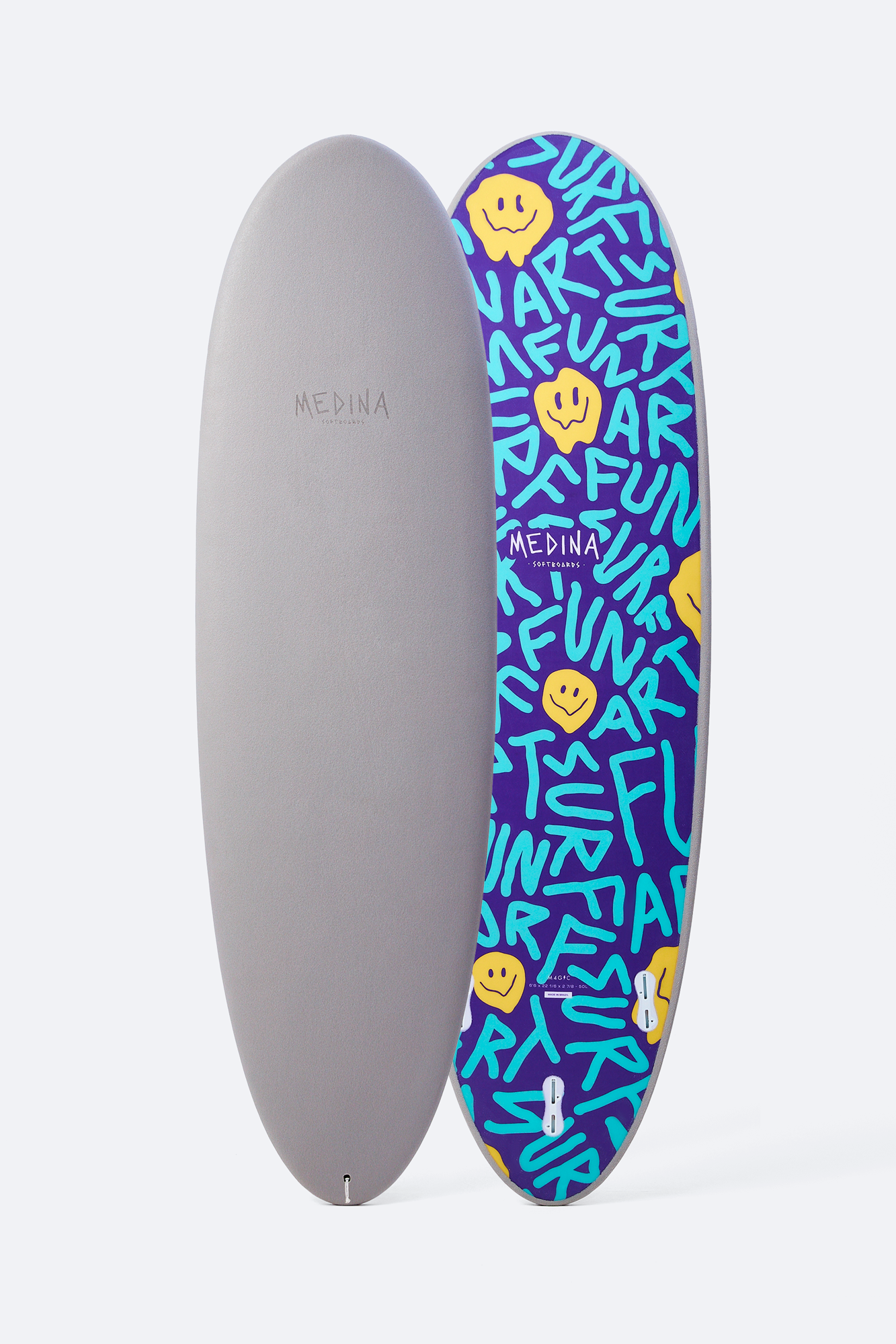 Medina Soft Top Grey Smile 6'6" 50l