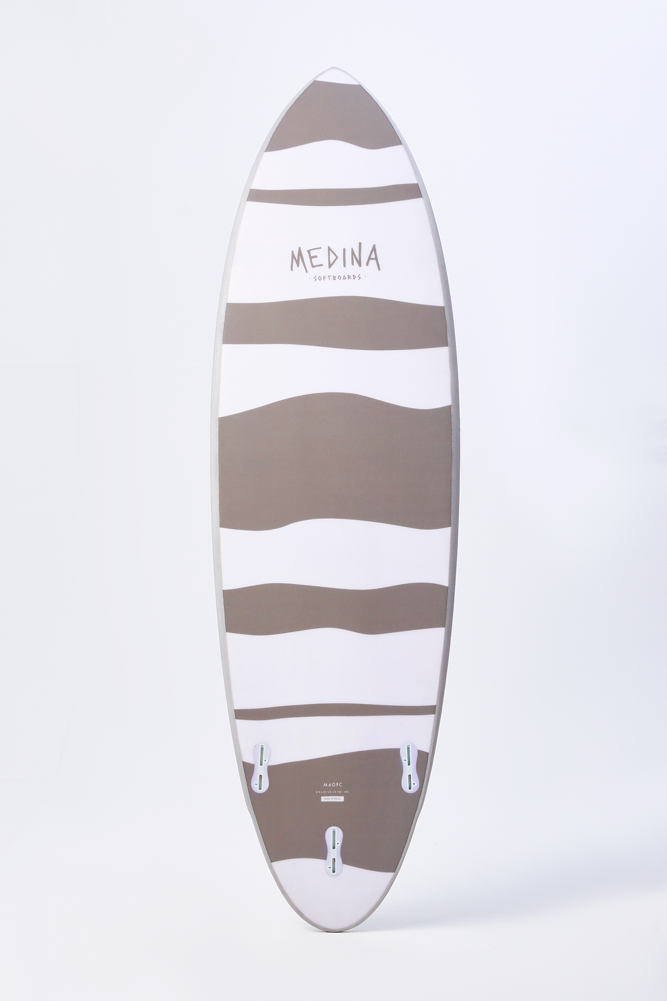 Medina Soft Top Grey Old News 6'4" 46l